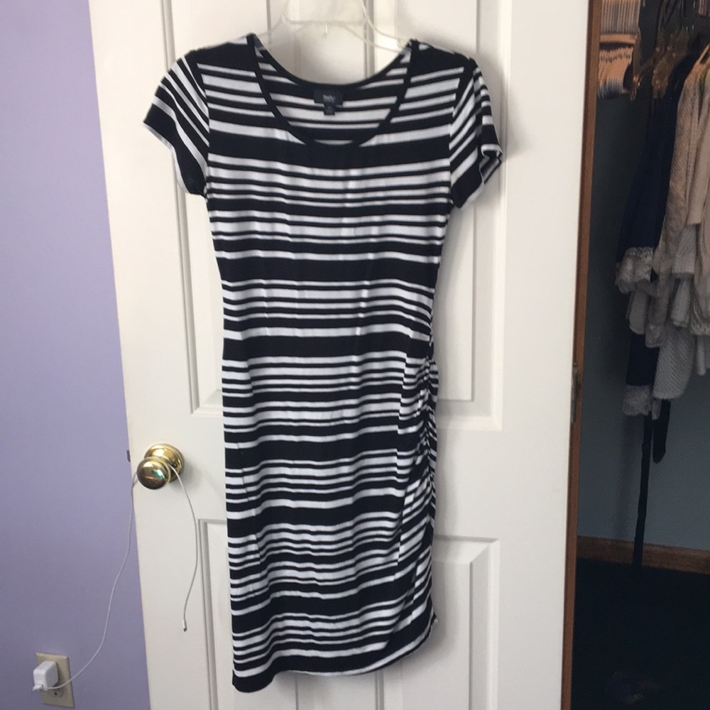 Black and White striped dress